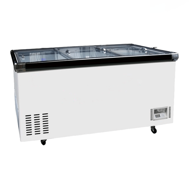 Witryny chłodnicze wyspowe z głębokim dnem